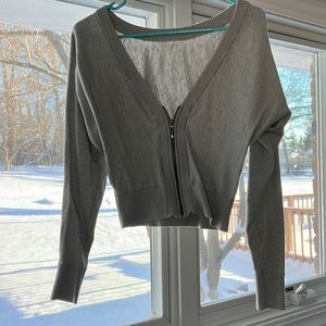 Cropped zip up jacket